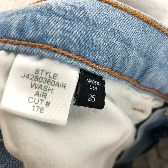 Veronica Beard Carly 11" Kick Flare Jeans Air Size 25 Side Stripe Crop Fray - Picture 6 of 14